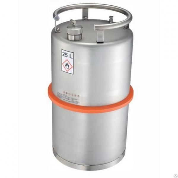 Бочка 25 л из нержавеющей стали с крышкой для хранения и расфасовки ЛВЖ